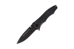 Navaja Muela Serie Panzer PANZER-10N, cachas PBT, hoja teflonada y fibra de vidrio, 23 cm de tamaño total + tarjeta multiusos de regalo