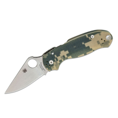 Spyderco STE- C223GPCMO Tactical Knife For 3 7,6 cm lang CPM S30V Stahl satiniert glatte Klinge und G-10 camo Griff. Inklusive beidhändigem Clip