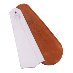 Spyderco STE-308F Stone de Sharpening Golden Stone fine shaped de flipper for scissors, serrated edges and sharp objects, made of ceramic de 7.6 x 20.3 x 6 cm. Inkl. Lederscheide de