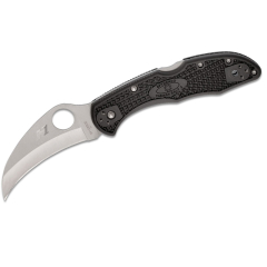 Spyderco STE-C106PBK2 Coltello da caccia Tasman Salt 2, lama a codolo liscio lunga 7,4 cm in acciaio H-1 con manico in FRN nero. Include una clip multiposizione