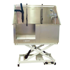 Hundebadewanne geeignet für Hundefriseure Ibáñez Electric Tilting Edelstahl Niagara mit Tür