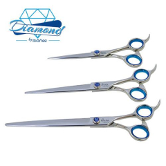 Aria Ibañez tesoura reta, para o asseio de cães, diferentes opções à escolha