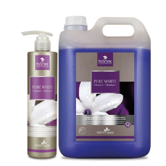 Ibáñez Pure White Shampoo, para cães e gatos brancos ou com alguma mancha branca, disponible em dois formatos
