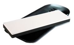 Afilador de Cerámica Fällkniven CC4 longitud de 3,2 x 10 cm con funda de cuero