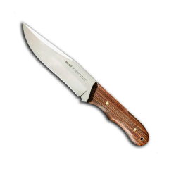 Cuchillo de caza Muela Pioneer PIONEER-14NL, enterizo, cachas de madera palovioleta, hoja MOVA de 13,5 cm + tarjeta multiusos de regalo