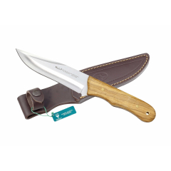 Faca de caça Muela Pioneer PIONEER-14. OL, inteiro, obtê-lo de madeira de Oliveira, tamanho total 26,5 cm + cartão de presente de múltiplos propósitos