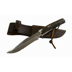 Couteau de chasse Muela POINTER POINTER-13A Fist vinaigrier et laiton de la défense, feuille MOVA polyvalente 13cm + carte cadeau