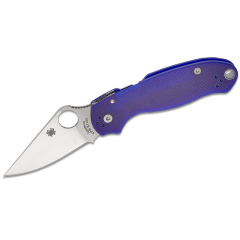 Spyderco STE- C223GPDBL Tactical Knife For 3 7,5 cm lang CPM S110V Stahl glatte Klinge und blauer G-10 Griff. Inklusive Multi-Positions-Clip