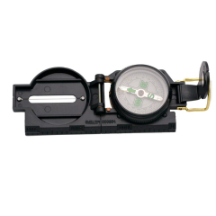 Brújula de aceite con tapa de pvc de color negro de la marca Amont en caja de Presentación
