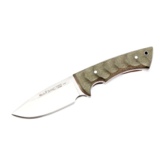 Couteau de chasse Muela Rhino RHINO-10SV.G, intégrale, poignée toile verte micarta, feuille 10 cm 14C28N + carte cadeau multi-usages