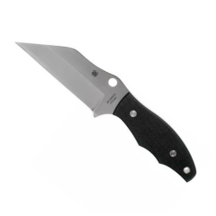 Spyderco STE-FB09GP2 Messer de Hunting Ronin 2 glatte Klinge de Stahl CTS BD1N de 10,4 cm de lang und Griff G-10 de schwarze Farbe. Inklusive Boltaron Scheide mit Clip dede multiposition G-Clip Befestigung