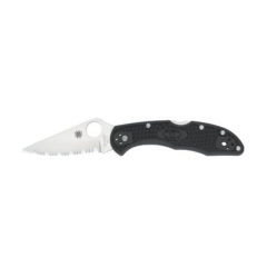Spyderco STE-C11SBK Delica 4 lames SpyderEdge 7.3 cm couteau de chasse en acier inoxydable VG-10 avec manche FRN noir en nylon renforcé de verre. Comprend un clip ambidextre à quatre positions. 