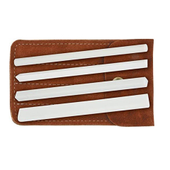 Spyderco STE-400F Set de arbres de affûtage de céramique fine de formes rondes, carrées, triangulaires et pierre de glissement de 5" de long. Fourreau inclus desuede