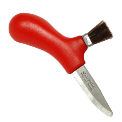 Morakniv STE-12206 Coltello a fungo Karl-Johan lama di acciaio inox di 6,2 cm, impugnatura di plastica e di colore rosso. Include fodero in polimero nero  con clip e fodero da cintura o da zaino in blister.