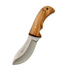 Cuchillo de caza Muela Sioux SIOUX-10.OL, cachas de madera de olivo, enterizo, hoja de 11,5 cm MOVA + tarjeta multiusos de regalo