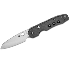 Spyderco STE- C240CFP Klappmesser Smock 18,5 cm CPM-S30V Stahl glatte Klinge mit satiniertem Finish und Carbon Fiber und G-10 Griff in schwarzer Farbe. Inklusive Taschenclip für Rechtshänder