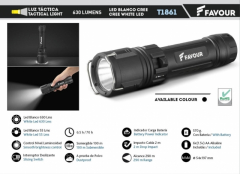 Favorable Tactical Aluminium Submersible Dive Light 100M White LED Cree 630lm avec 6 piles AA incluses T1861.