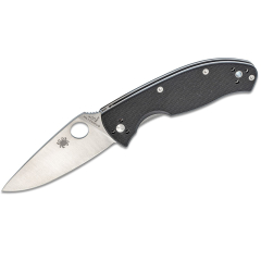 Spyderco STE-C122GP Tenacious Hunting Knife con lama in acciaio 8Cr13MoV da 8,6 cm a lama liscia con finitura satinata e manico in G-10 nero. Include una clip ambidestra e un foro per il cordino.