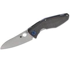 Couteau pliant Spyderco STE- C235CFTIP Drunken avec lame lisse en acier CPM S90V(420V) de 6,6 cm de long et manche en Titanium/Carbon Fiber de couleur noire. Comprend un clip de poche multi-positions