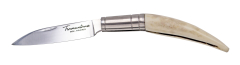 Facas Tramuntana TK-2011M Faca galega, fabrico espanhol, cabo de chifre de veado polido, lâmina de aço inoxidável 420 de 6,5 cm. Artigo nº. TK-2011M