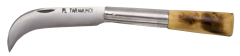 Faca Taramundi TR-40 artesanal, fabrico espanhol, cabo de madeira de buxo, lâmina de aço inoxidável 420 de 8,0 cm. Ref. TR-40