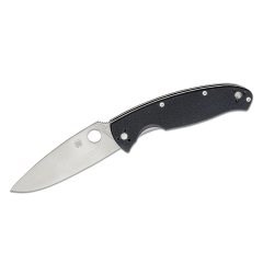 Spyderco STE-C142GP Resilience Tactical Knife con lama liscia in acciaio 8Cr13MoV da 10,8 cm. e manico in G-10 nero. Include una clip da tasca 