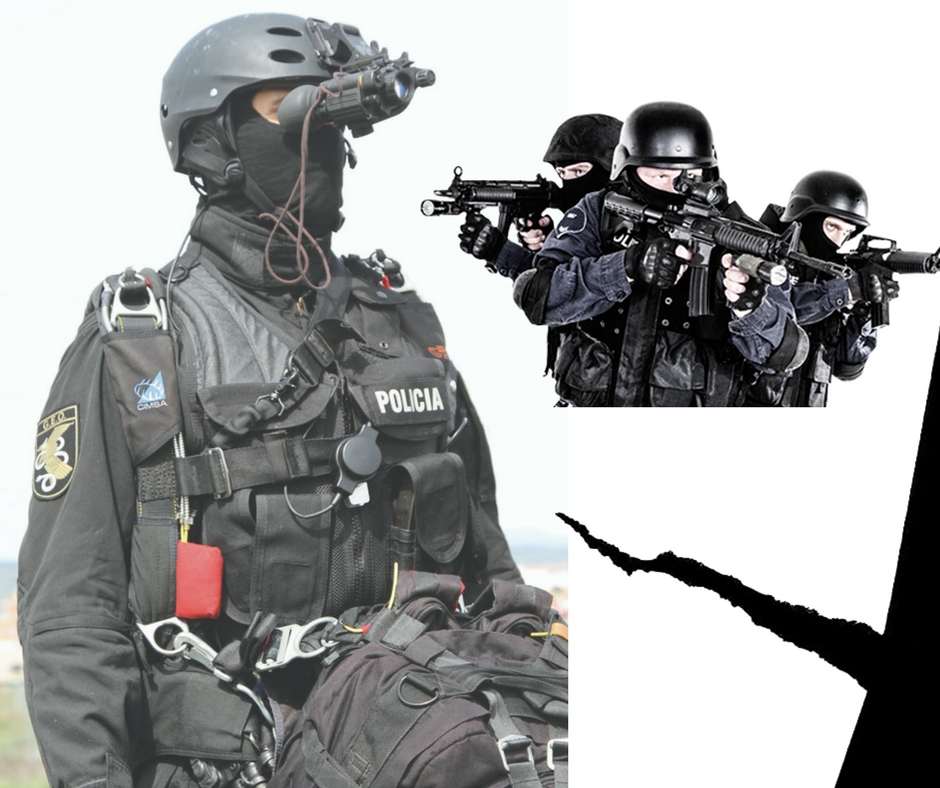 Los elegantes y distintivos uniformes tácticos policiales