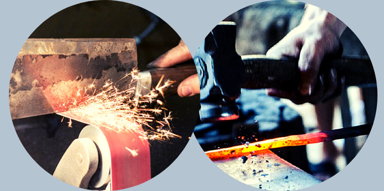 cuchillo forjado o por desbaste