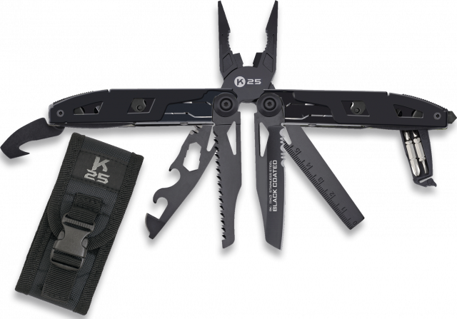 Alicate tático K25 Preto. 17 Utilizações