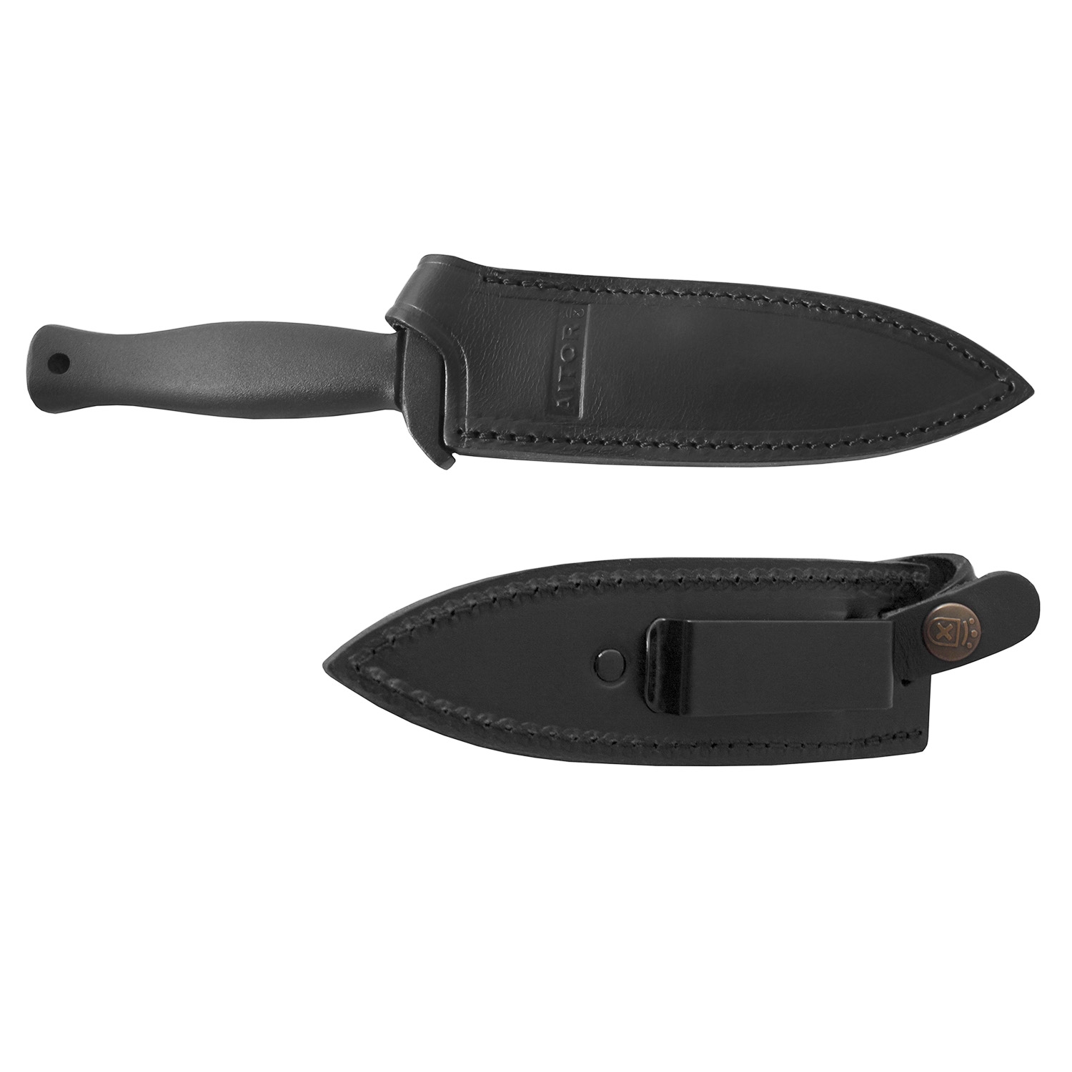 Faca tática AITOR lâmina de 12,5 cm, 230 gramas, avião de borda de botero preto com uma serra para o lombo, cartão de múltiplos propósito e bandana imita dom