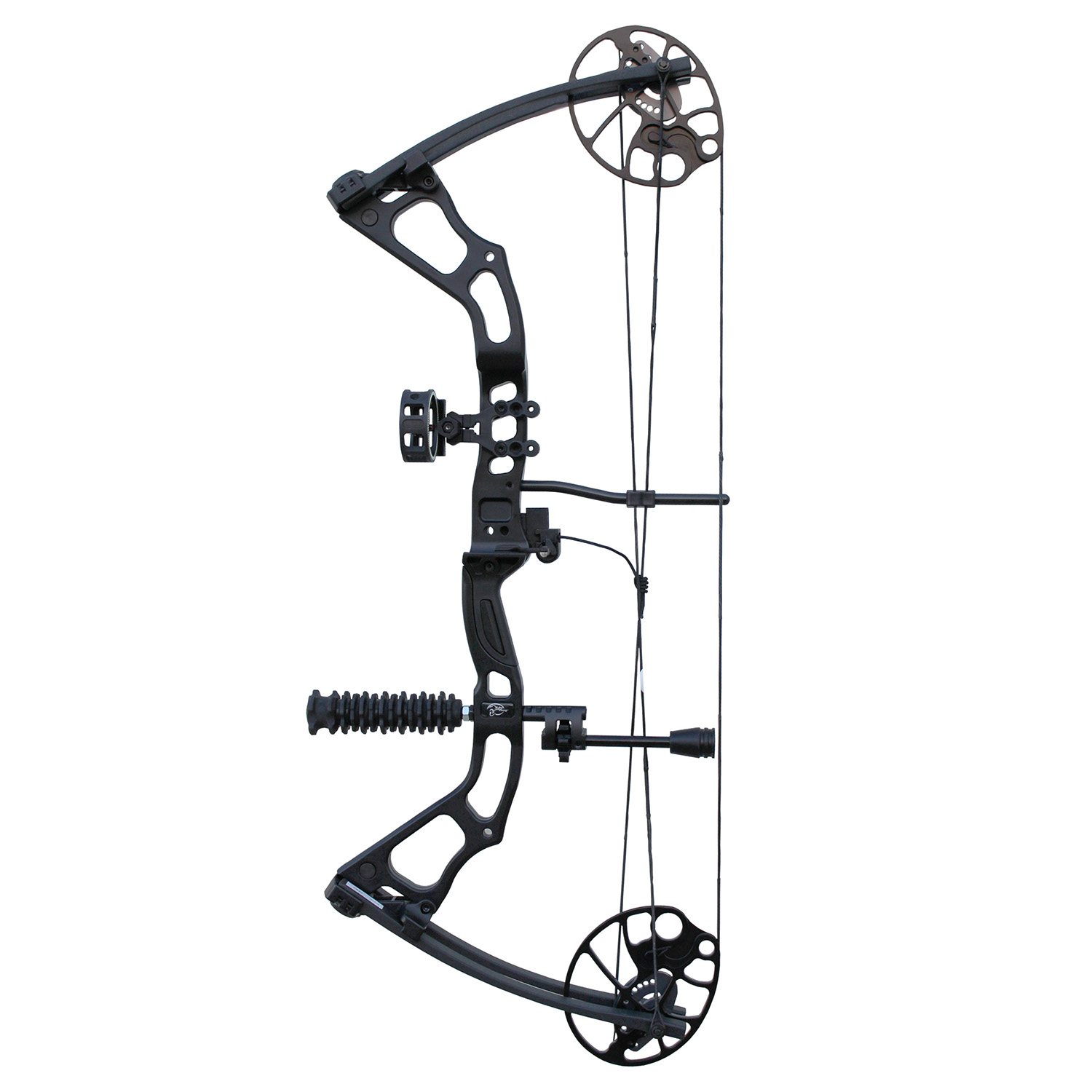 Arco de caça composto por polias Hellbow Mirage ajustável de 19-31 /15-70 LBS para a direita preta, com visor de 3 pinos, estabilizador e apoio de seta.