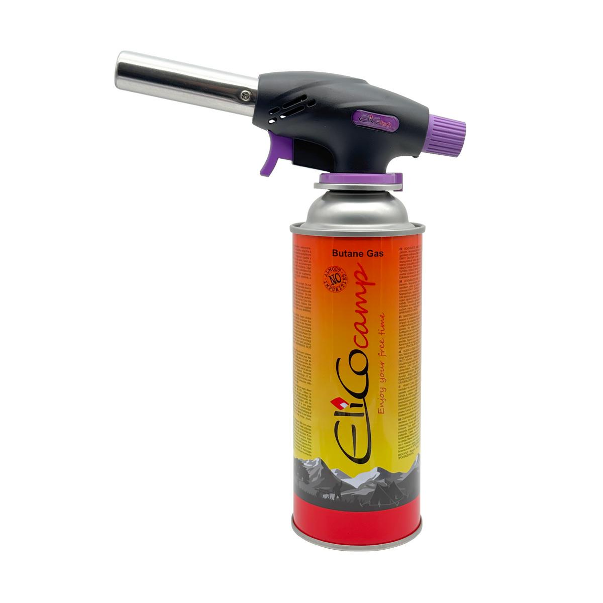 Maçarico a gás RK-3139D deElico, ideal para cozinhar e soldar luz, ignição piezoeléctrica, chama ajustável, portátil, seguro, recarregável e fácil deutilizar para trabalhos de precisão de.