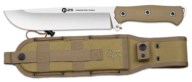 K25 Machete G.10 Coyote Cnc Lâmina: 22 Cm