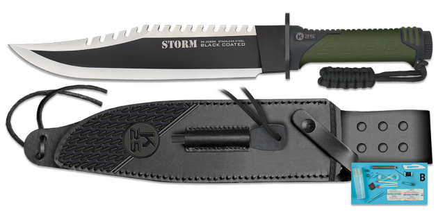 Faca tática K25 Lâmina mista: 25 Cm