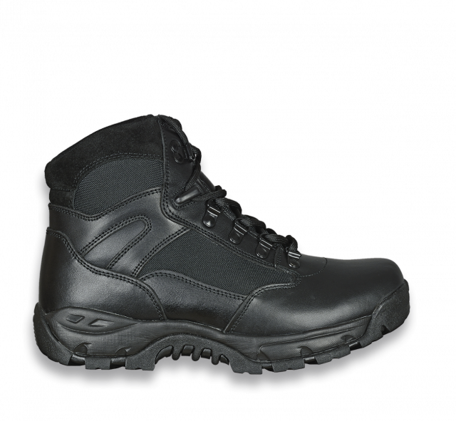 Botas táticas Taser altura de preto, de explosão, 6 ', duplo costurada, couro camurça, denier Nylon 1000D, tamanho 39, 34789-39