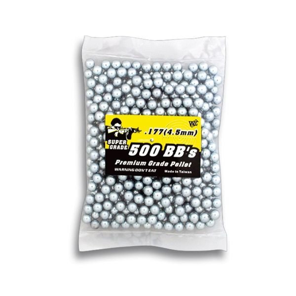BBS de Aço Inox Airsoft Golden Ball 4.5 Mm em saco de plástico com 500 bolas 35010