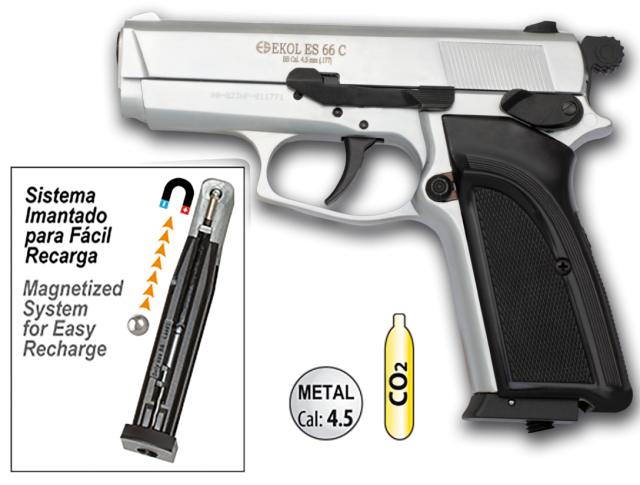 Ekol Es 66 C White Co2 Pistol Cal. 4