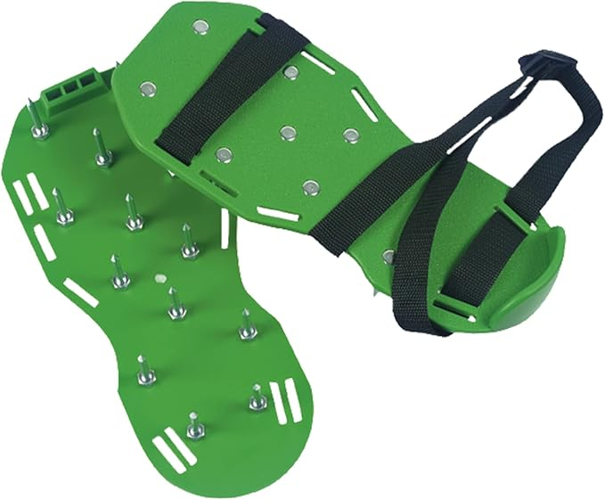 Mastergrill GR6995 sapatos aeradores de relva de, sapatos com espigões de metal, melhora a oxigenação do solo, durável, reutilizável, ajustável para se adaptar a qualquer tamanho