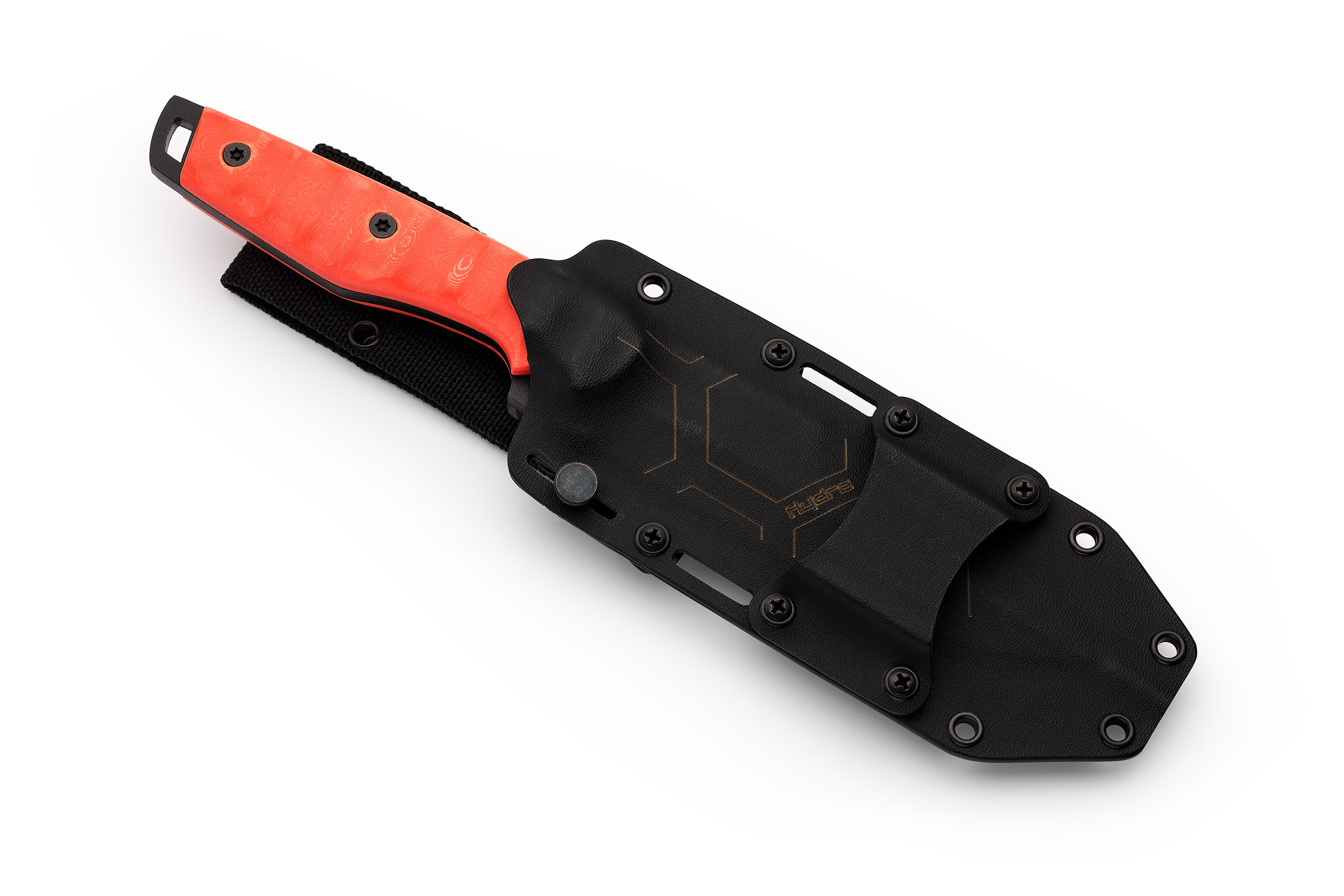 Faca de sobrevivência tática Hydra FINAL CALL III, lâmina de aço Sleipner, cabo Micarta laranja, inclui bainha de kydex