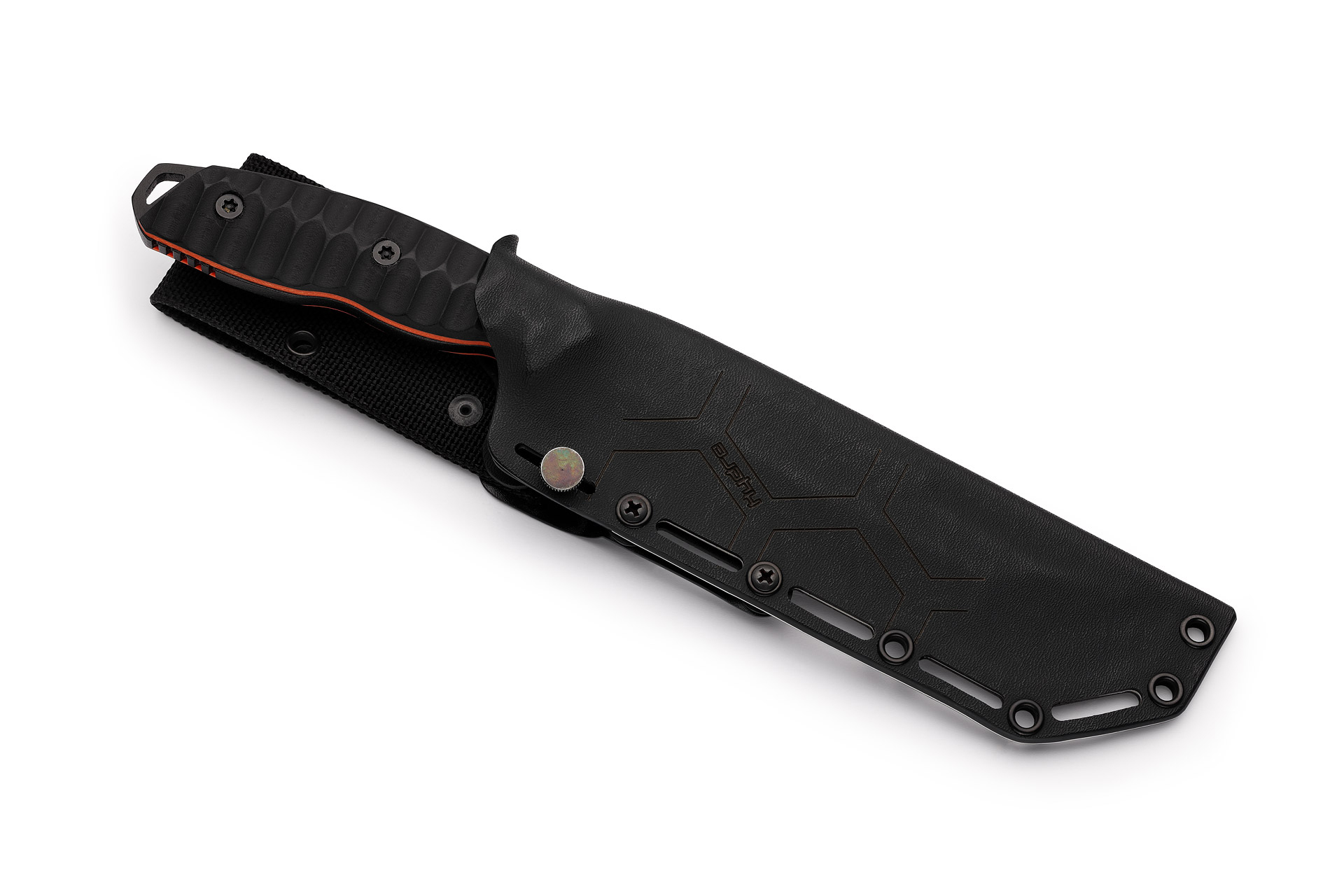 Faca Hydra GEKIDO com lâmina estilo Tanto e aço Sleipner criogênico, cabo G10 preto, inclui bainha kydex