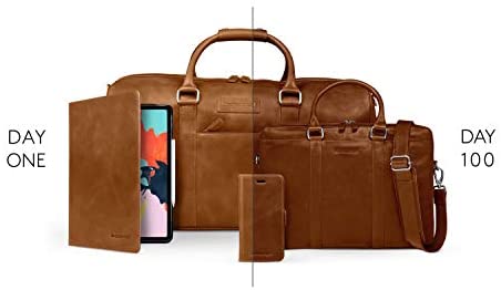 dbramante1928 Kastrup 2 Weekender Bag | Couro feito a mão, cor preta, tamanho (L)57 x (A)27 x (D)25 cm