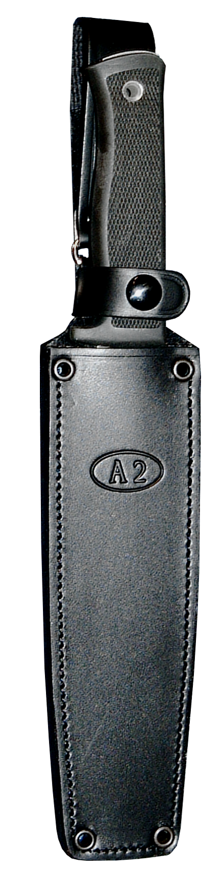 Faca de sobrevivência Fallkniven A2L aço laminado VG-10 lâmina de 20,2 cm, mango Thermorun com estojo de couro