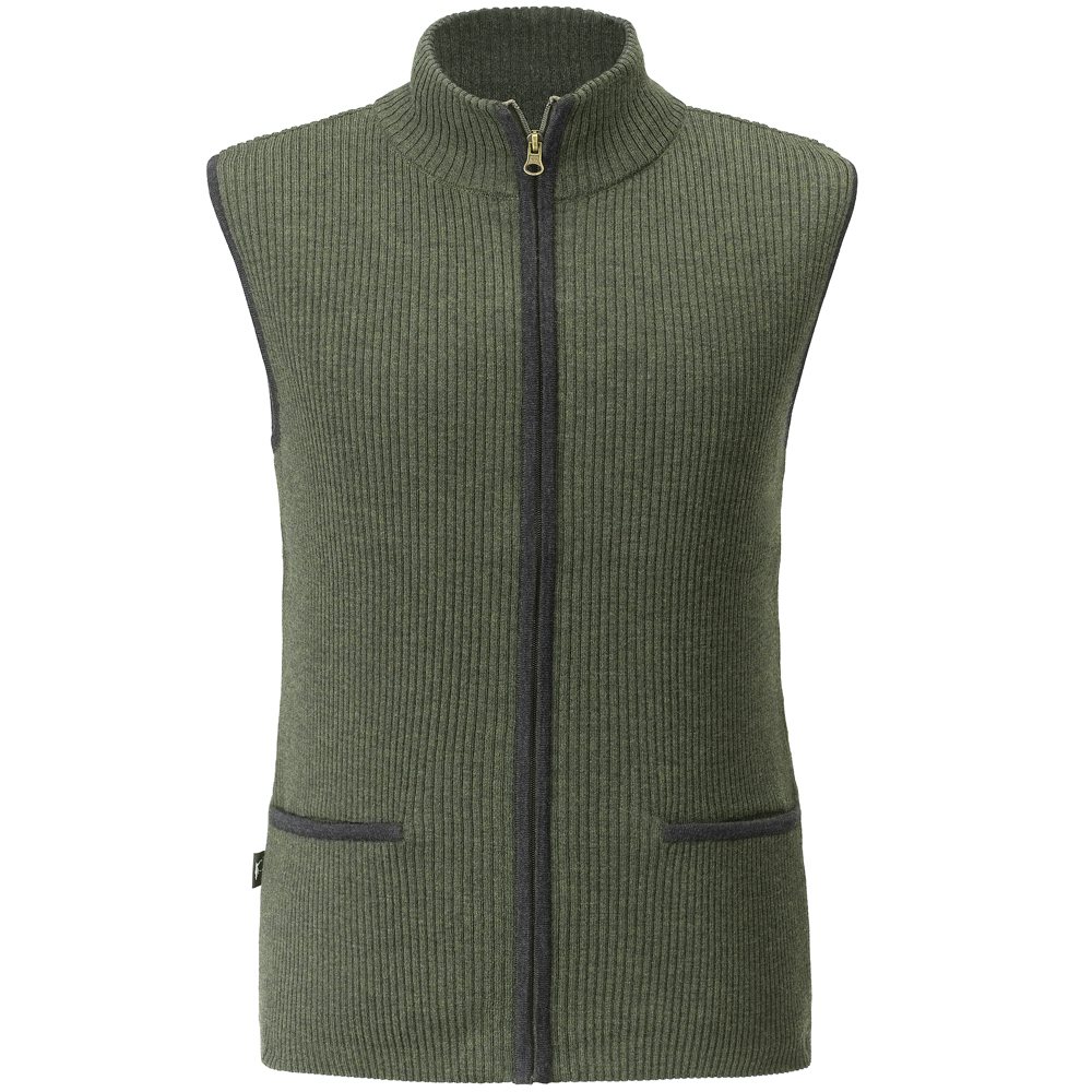 Jagdmund ADMONT colete de caça unissexo canalé 100% merino, tamanho 52 L