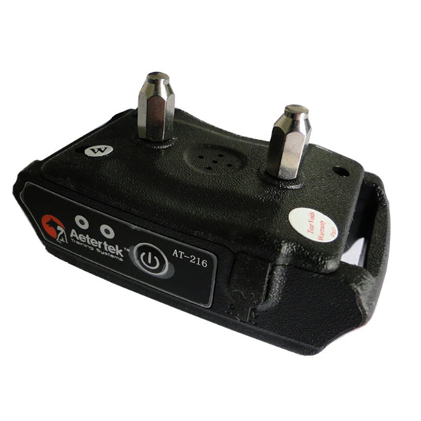Aetertek AT-216 Receptor e colarinho de treino adicional, operado por bateria, submersível, com som, vibração e impulsos eléctricos.