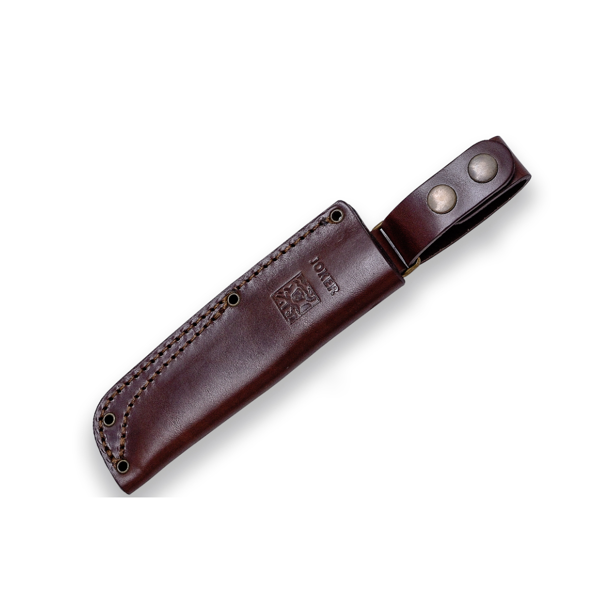 Faca de caçador Joker CM113 mango Marrón lona Micarta e 10,5 cm 14c28n de chapa de aço Sandvik, 185 gramas, inclui capa de couro + cartão presente de múltiplos propósitos