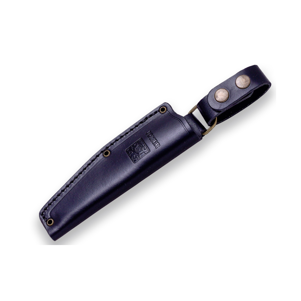 Faca de sobrevivência Bushcraft Joker Bushcrafter CM120, bainha de couro preto, lâmina de 10,5 cm, mango Micarta preta, ferramenta de pesca, caça, acampamento e trekking