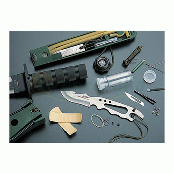 Faca de sobrevivência AITOR selva king eu, 20,5 cm, 1 kg de aço inoxidável de peso, folha inclui acessórios de sobrevivência, 16015