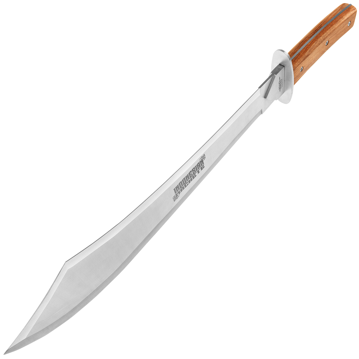 Machete Joker indonésio com cabo de madeira de. Machete com lâmina de 43,5 cm. Inclui bainha de nylon JKR0718.