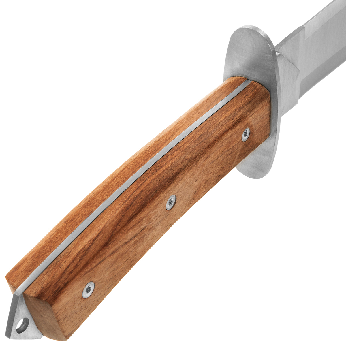 Machete Joker indonésio com cabo de madeira de. Machete com lâmina de 43,5 cm. Inclui bainha de nylon JKR0718.