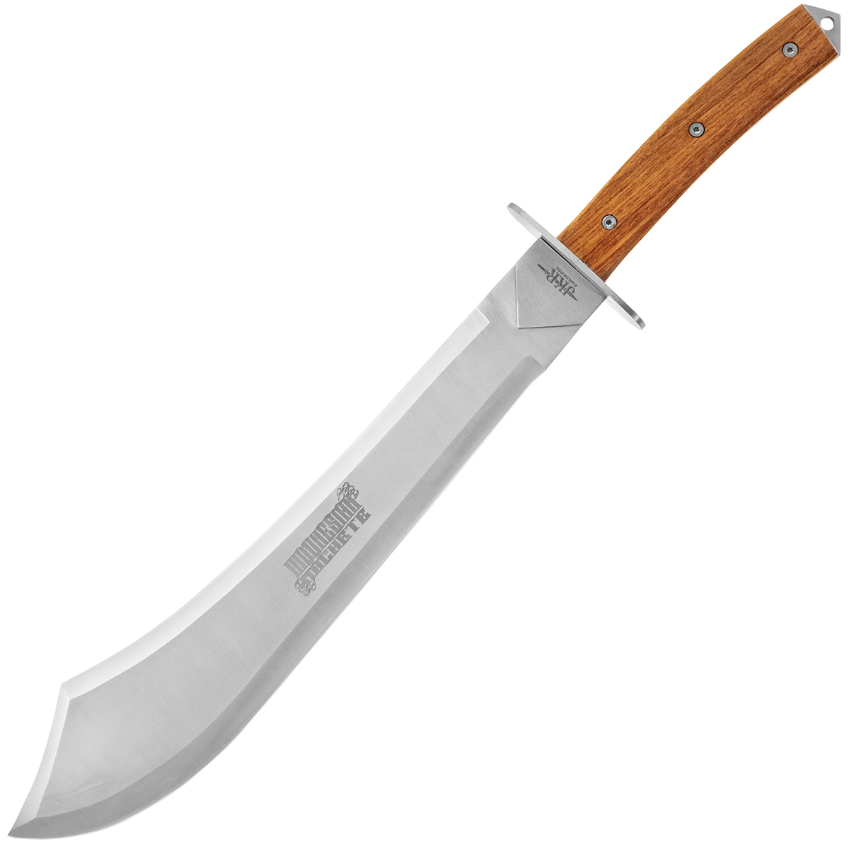 Machete Joker indonésio com cabo de madeira de. Machete com lâmina de 43,5 cm. Inclui bainha de nylon JKR0718.